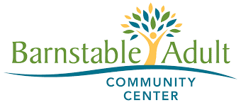 Barnstable Adult Community Center logo with a stylized tree figure and blue wave beneath the text.