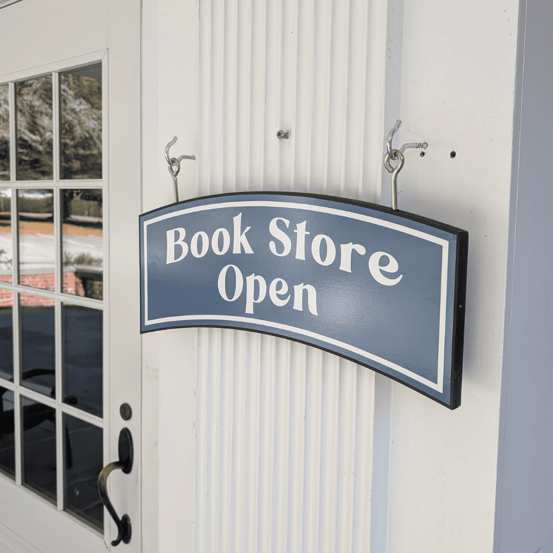 bookstore hours sign website
