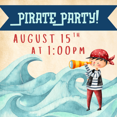Pirate party august 15 1pm