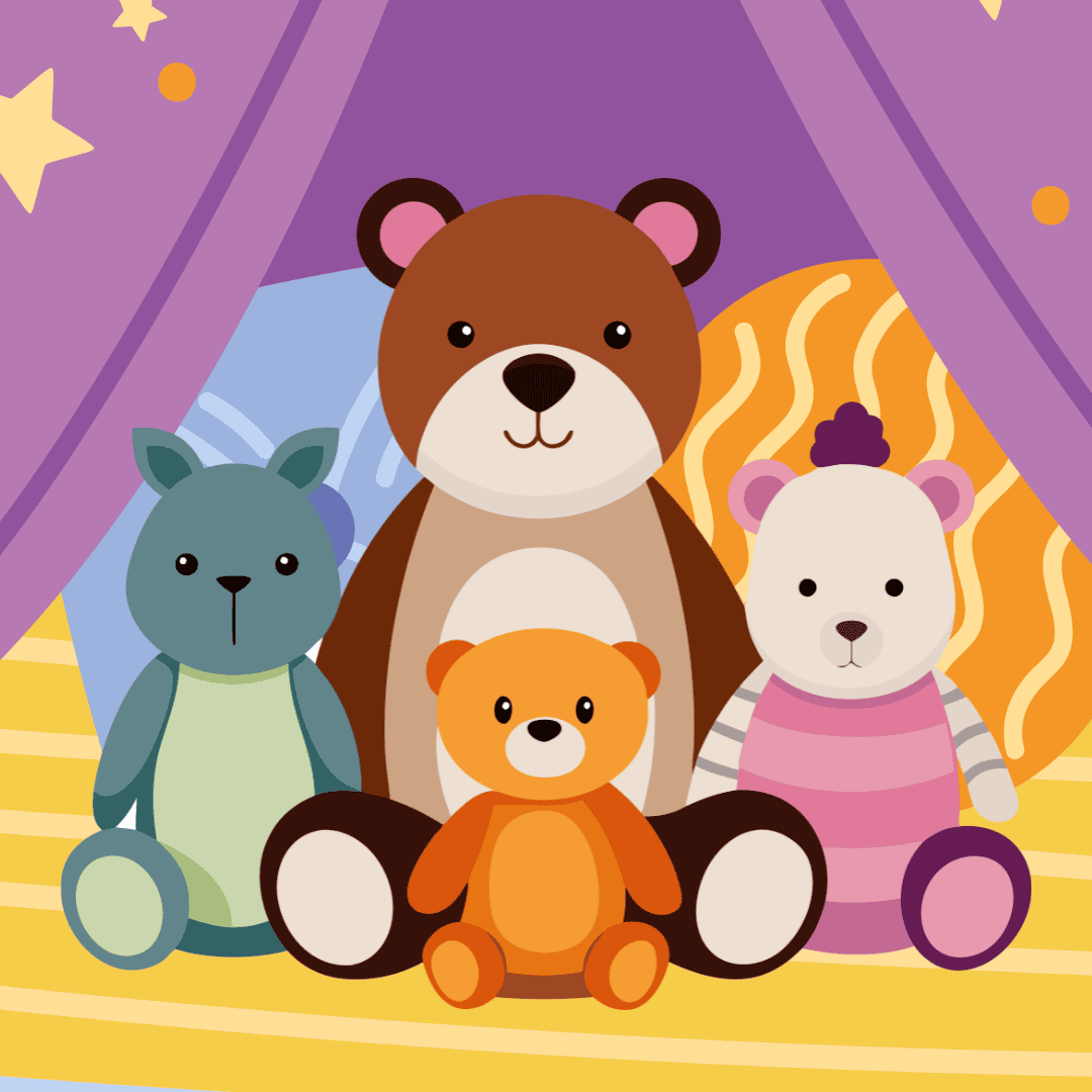 stuffed animal sleepover